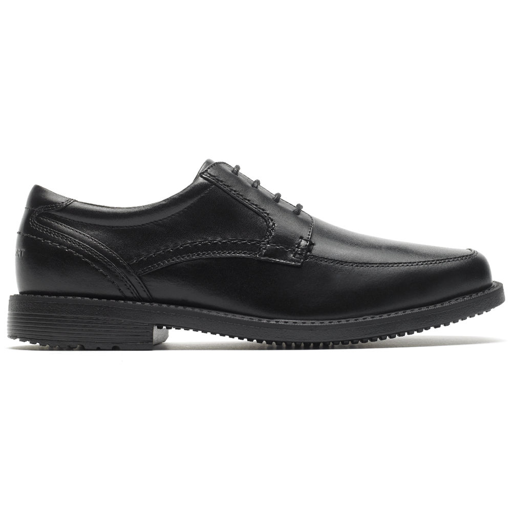 Rockport Mens Sherwood Apron Toe - Oxfords Black - ANO947305